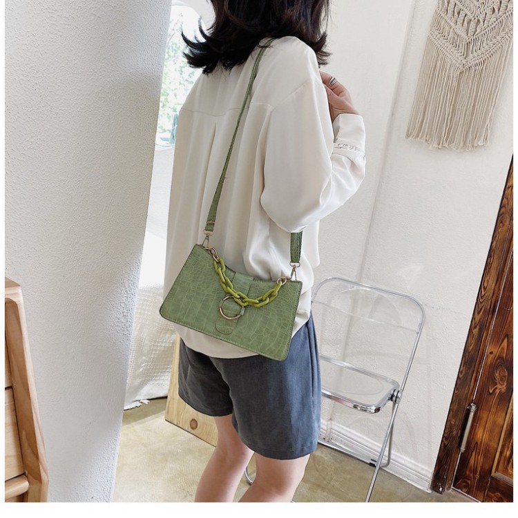 Túi xách nữ đeo chéo sang trọng vân da cá sấu cao cấp phối xích trẻ trung TX25 túi đeo vai T.xách Chip Xinh | BigBuy360 - bigbuy360.vn