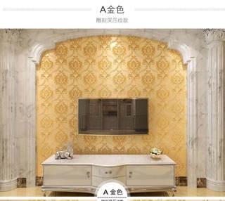 10M giấy dán tường hoa văn 3D in nổi cao cấp khổ 53cm chưa keo