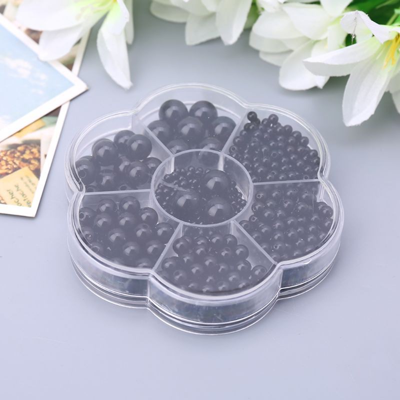 Hộp 612 Mắt Nhựa Màu Đen Kích Thước 3-12mm Dùng Làm Búp Bê / Thú Nhồi Bông