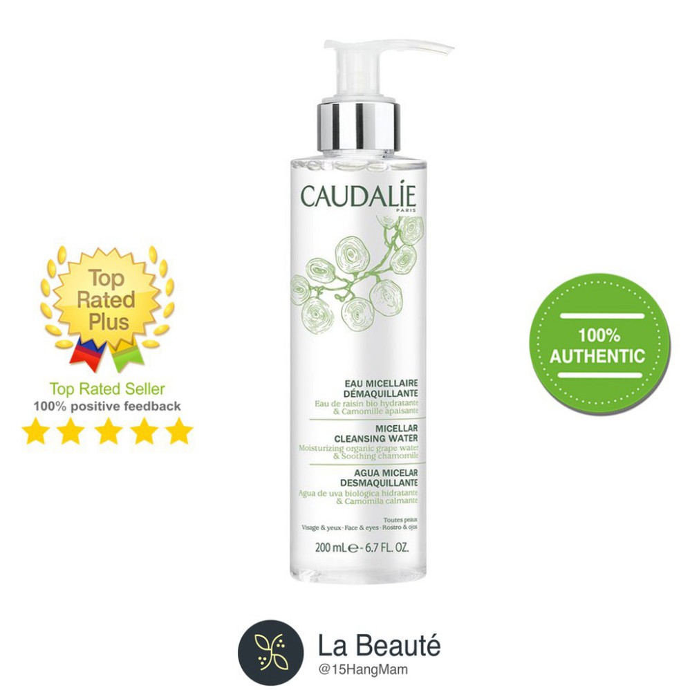 Caudalie Eau Micellaire Démaquillante - Nước Tẩy Trang Chiết Xuất Thiên Nhiên 200ml