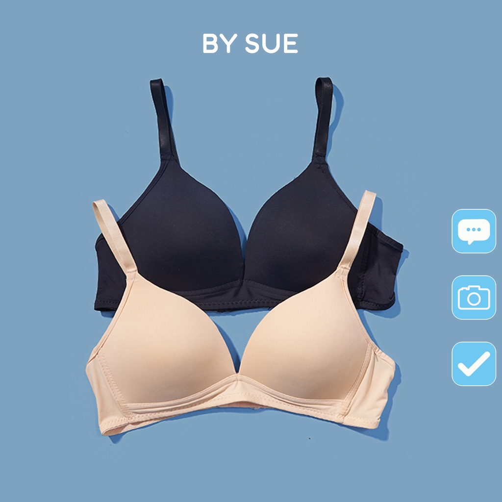Áo lót nữ Cotton siêu lạnh mát không gọng mút mỏng nâng ngực nhẹ nhàng thông thoáng BY SUE AN03