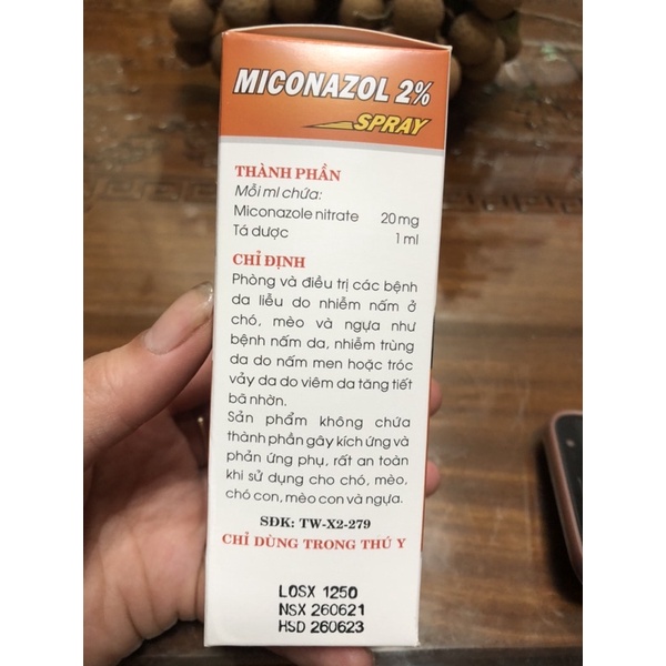 Nấm chó mèo chai 100ml dạng xịt, da bong tróc, da nhiễm nấm,an toàn hiệu quả khôg gây kích ứng.dùng được cho chó,mèo con