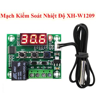 Mạch cảm biến kiểm soát nhiệt độ ấp trứng W1209 Relay 12VDC XH-W1209