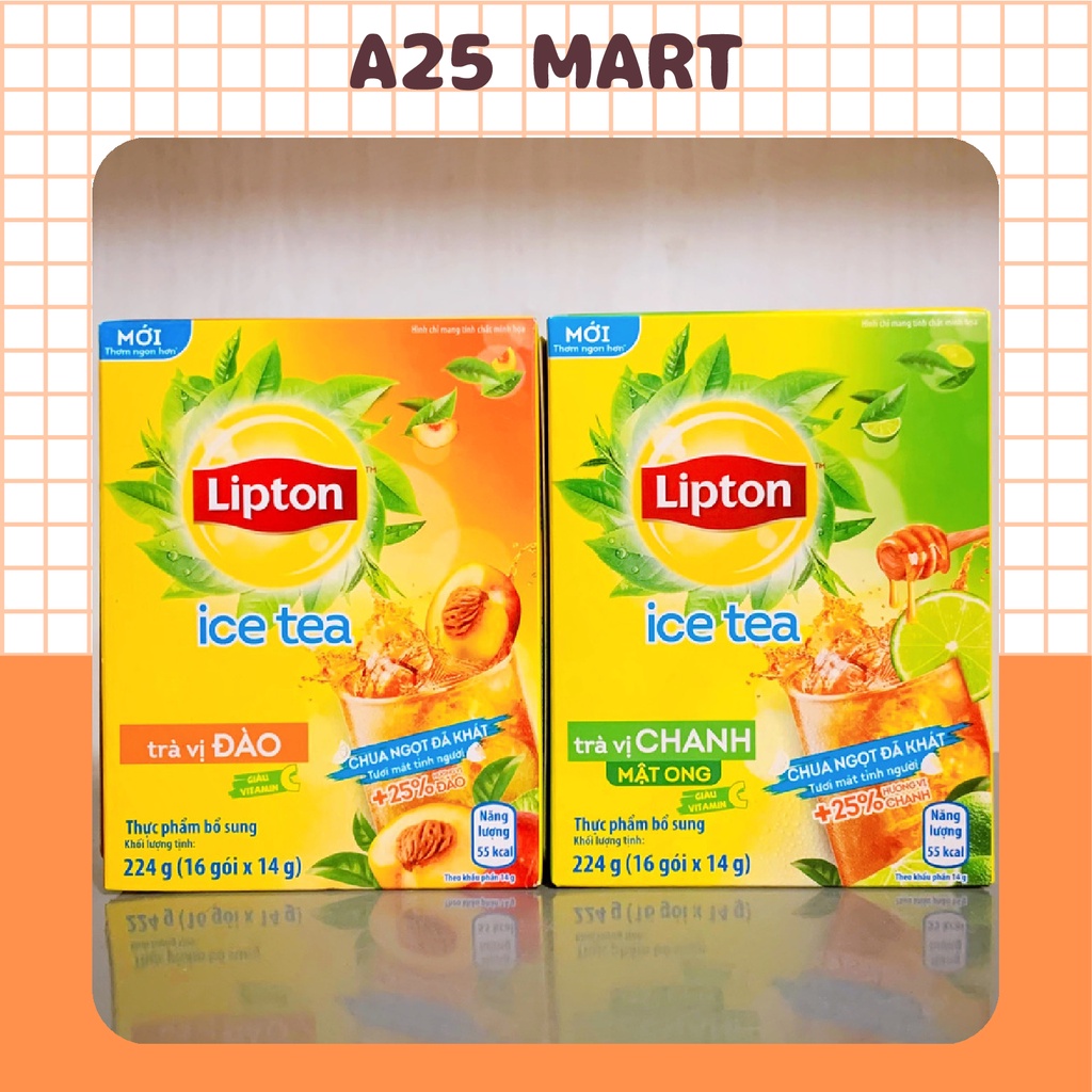 Trà Lipton Hoà Tan Đào/ Chanh Mật Ong Hộp 224g