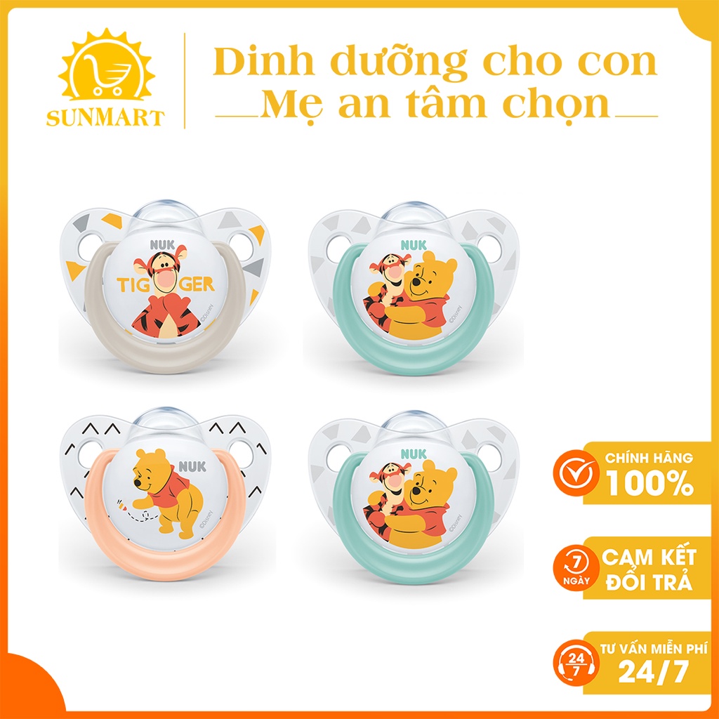 Núm ti cho bé NUK Silicone/Disney Plus 0-6m