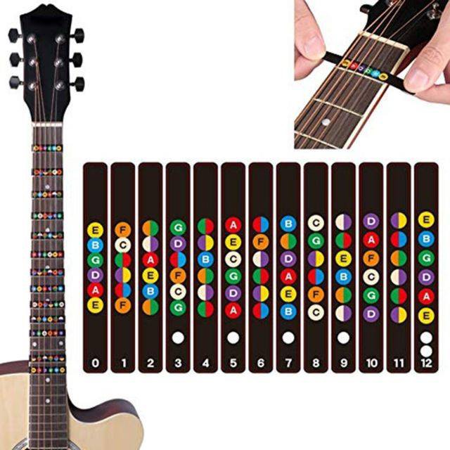 [ Tặng Giáo Trình Guitar ] GUITAR Note sticker - MIẾNG DÁN ĐÁNH DẤU VỊ TRÍ NỐT NHẠC TRÊN ĐÀN GUITAR NOTE Decal