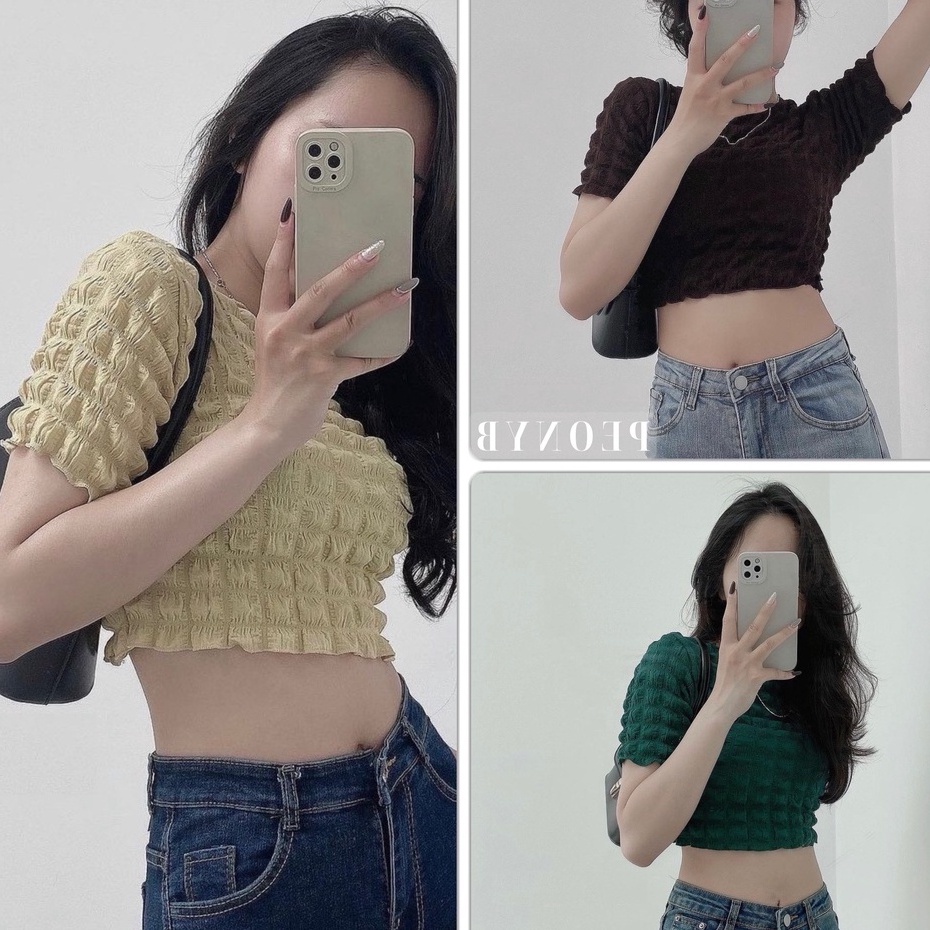 🌸 Thun kiểu body cộc tay dáng ôm viền bèo tiểu thư đường phố hàn quốc 🌸