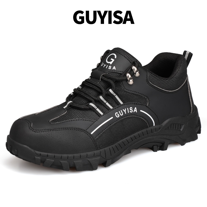 Giày bảo hộ GUYISA thiết kế mũi thép chống đâm thủng chống mòn an toàn cho nam