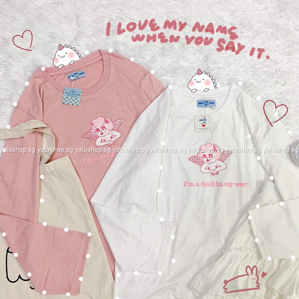 Áo thun dài tay ️ ANGEL️ phông Unisex nam nữ tee oversize form rộng pull Ulzzang Streetwear Hàn Quốc vải mềm