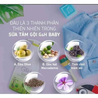 sữa tắm gội em bé