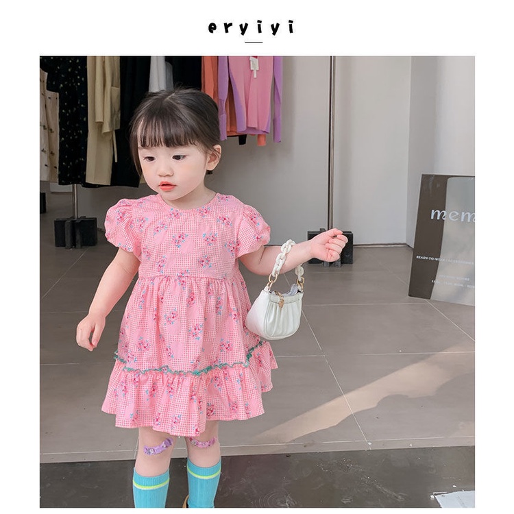 Đầm Công Chúa In Hoa Kiểu Phương Tây Thời Trang Mùa Hè 2022 Cho Bé Gái