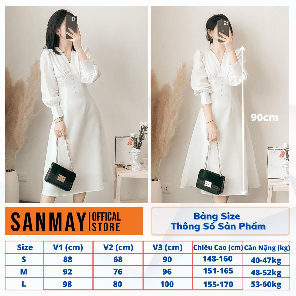 Đầm Cô Dâu Trắng SANJOLI Váy Đi Dự Tiệc Cưới Tay Dài Đẹp Dáng Suông Maxi Cao Cấp Thiết Kế Sang Trọng Hàn Quốc VD034 | BigBuy360 - bigbuy360.vn