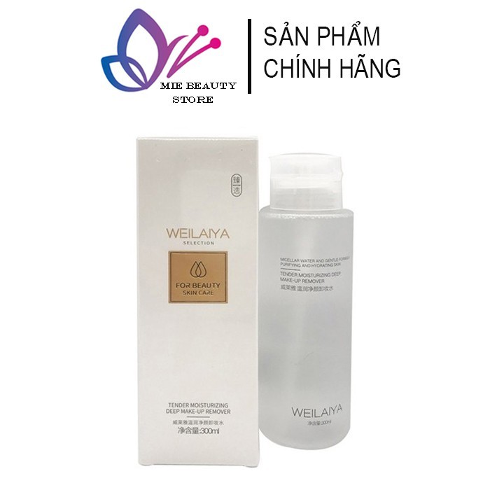 Nước Tẩy Trang Weilaiya 300ml Không Cồn Cấp Ẩm Cho Da, Làm Sạch Sâu Mọi Lớp Trang Điểm