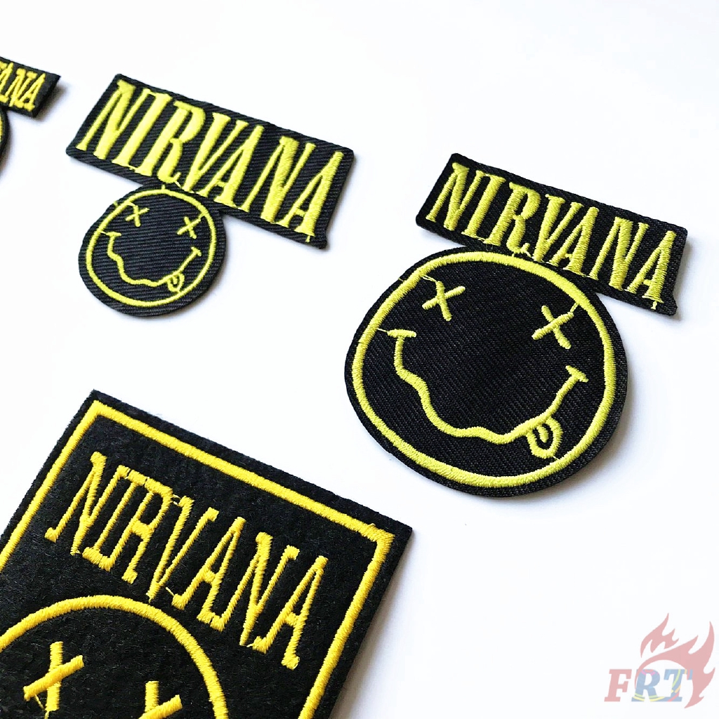 Miếng thêu/ủi trang trí quần áo hình tên ngôi sao Nirvana