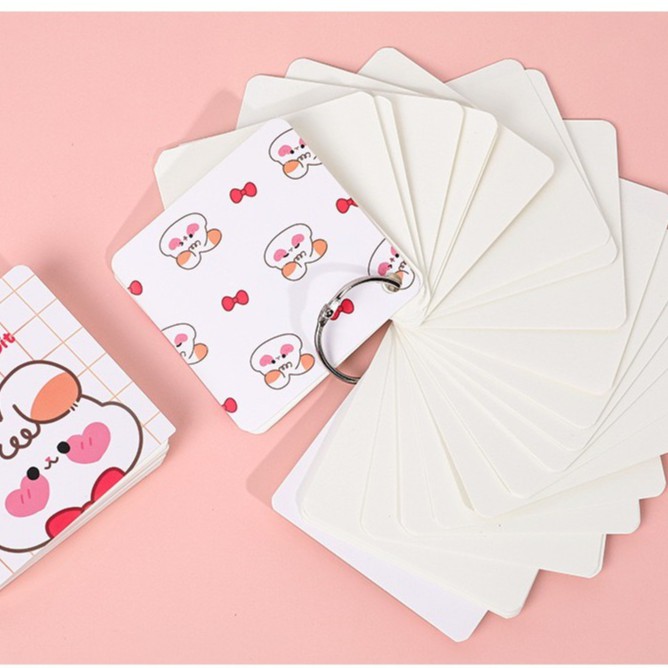 Flashcard thẻ học tiếng anh 80 trang mẫu dễ thương Taro Stationery