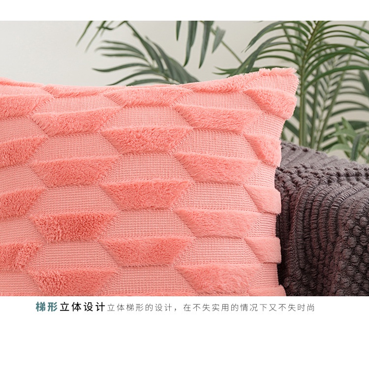 Vỏ gối hình vuông 30x50cm/45x45cm/50x50cm 10 màu trang trí phòng khách