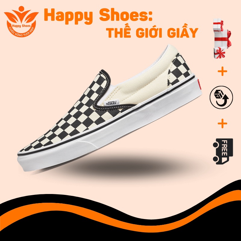 Giầy Thể Thao Nam Nữ Vans Vault Caro - Giày Vans Lười Sneaker, Đế Đúc Mầu Kem Êm Ái, Tinh Tế và Thời Trang Đẳng Cấp