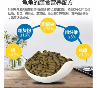 Thức ăn hạt to cho rùa size lớn