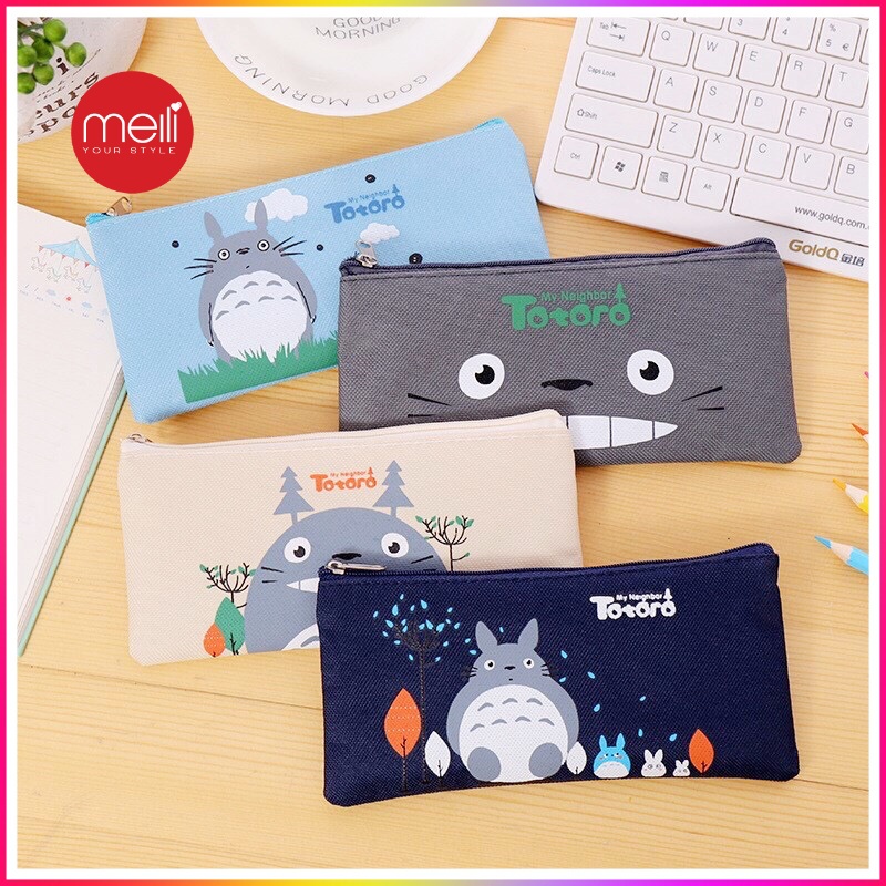 Túi đựng bút vải canvas Totoro đáng yêu nhiều màu