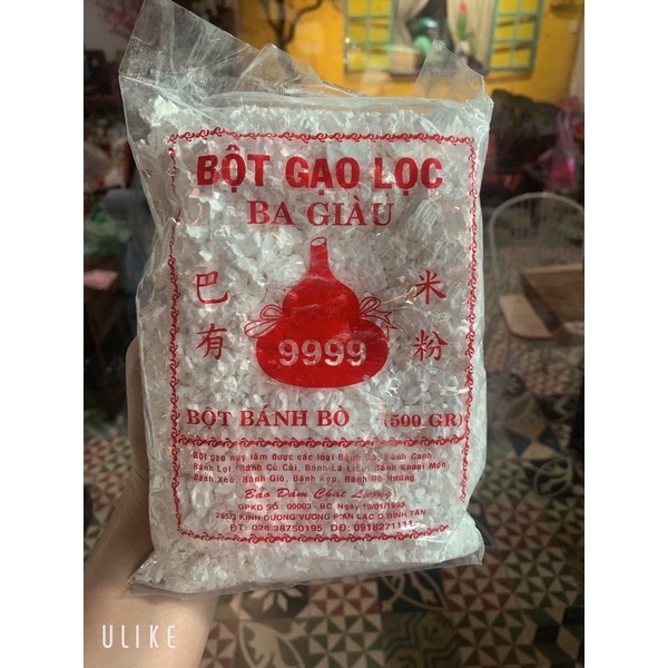 BỘT GẠO LỌC - BỘT NẾP BA GIÀU(500g)
