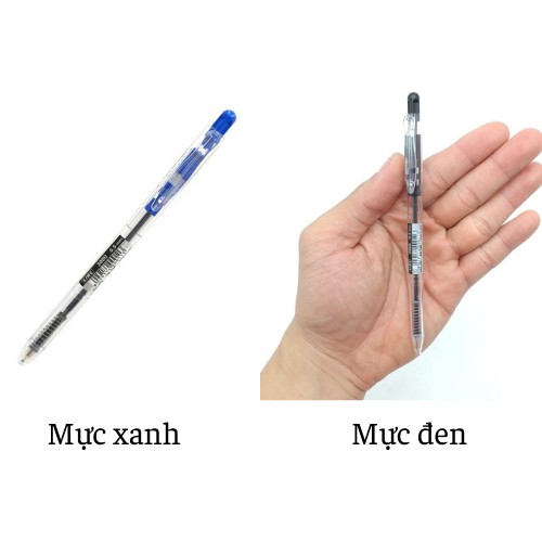 Bút bi ngòi 0,5mm mực xanh đen Linc tiptop