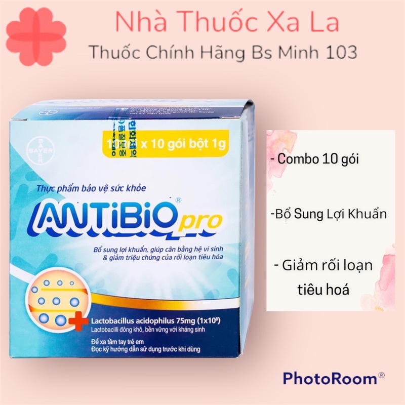 Combo 10 gói Antibio Pro, men vi sinh, bổ sung lợi khuẩn Hàn Quốc men tiêu hóa giảm rối loạn tiêu hóa đầy hơi, táo bón