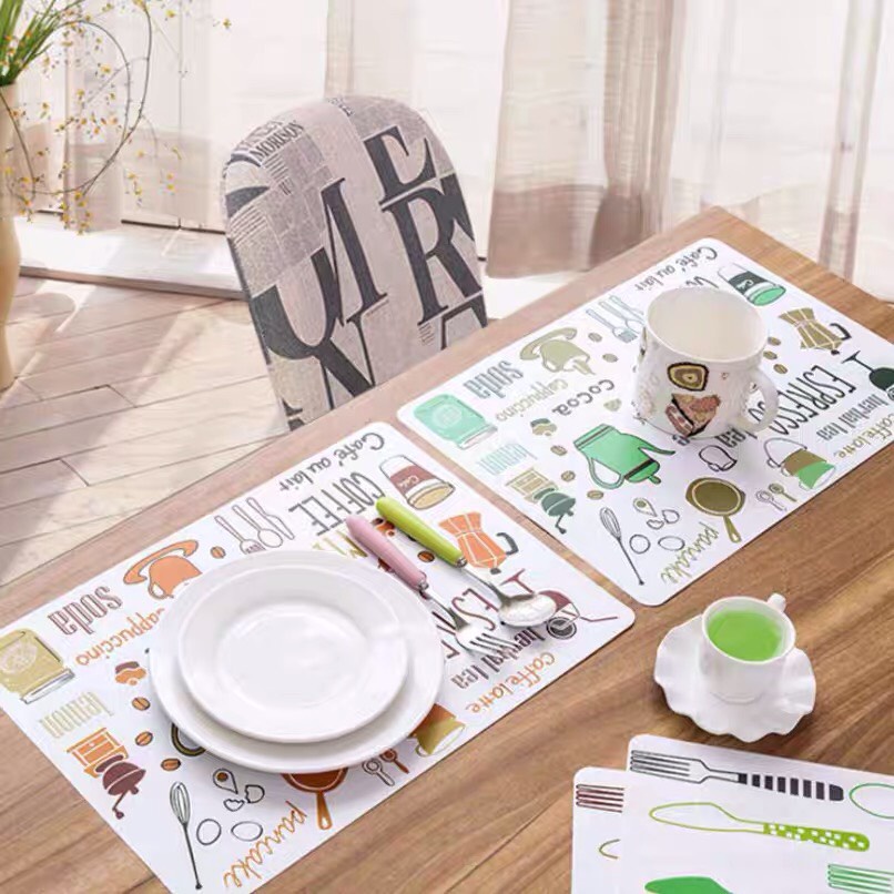 Tấm Lót Chén Đĩa Trang Trí Decor Bàn Ăn - Chống Thấm - Chống Trượt - Cách Nhiệt (Nhựa Pvc Cao Cấp) 88316 Korea Store 88