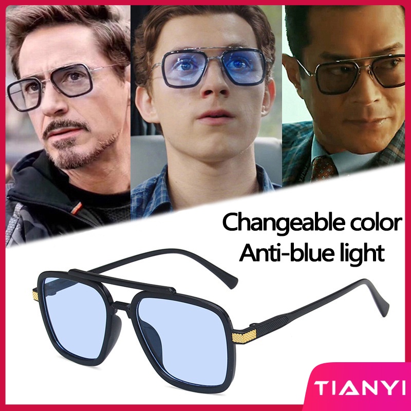 Kính Mát Gọng Vuông Phong Cách Avengers Tony Stark Flight Cho Nam