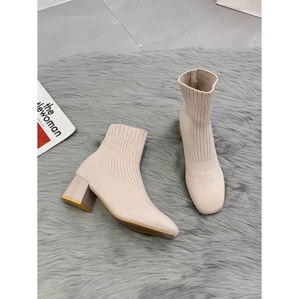 Giày boot bốt len cổ ôm chân 5p full box chuẩn hàng xịn | BigBuy360 - bigbuy360.vn