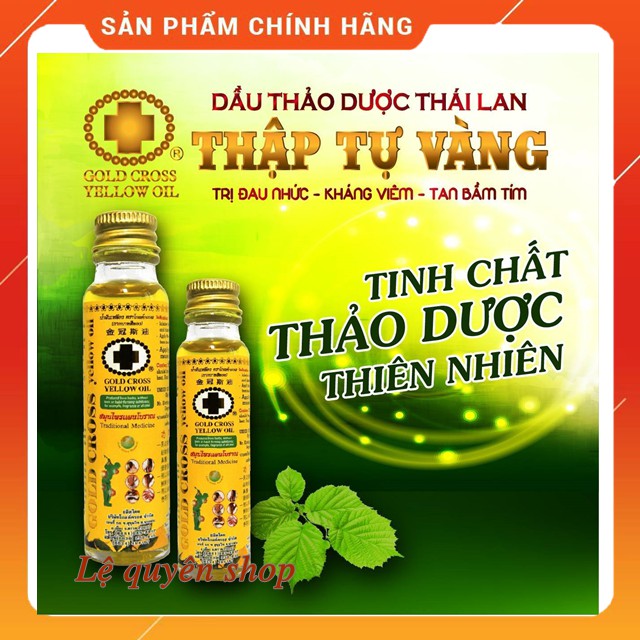 [Hàng Nhập Khẩu]Dầu  thảo dược thái lan thập tự vàng trung (Mua 3 chai km chai nhỏ 65k)