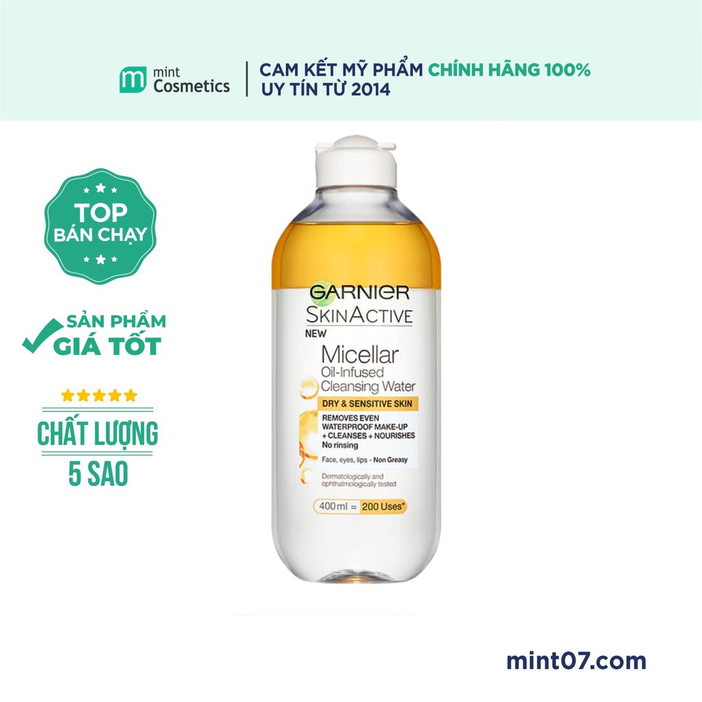 Tẩy Trang Garnier Skin Active Oil Infused Micellar Cleansing Water
