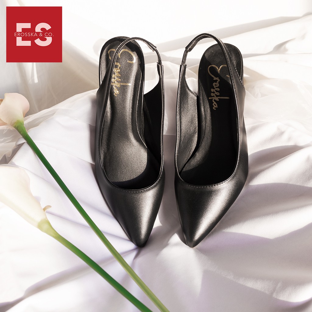 Giày cao gót thời trang nữ Erosska gót vuông 5cm - EH015 (màu nude)