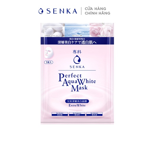 Mặt nạ dưỡng da trắng hồng Senka Perfect Aqua Extra White Mask 23g_70153