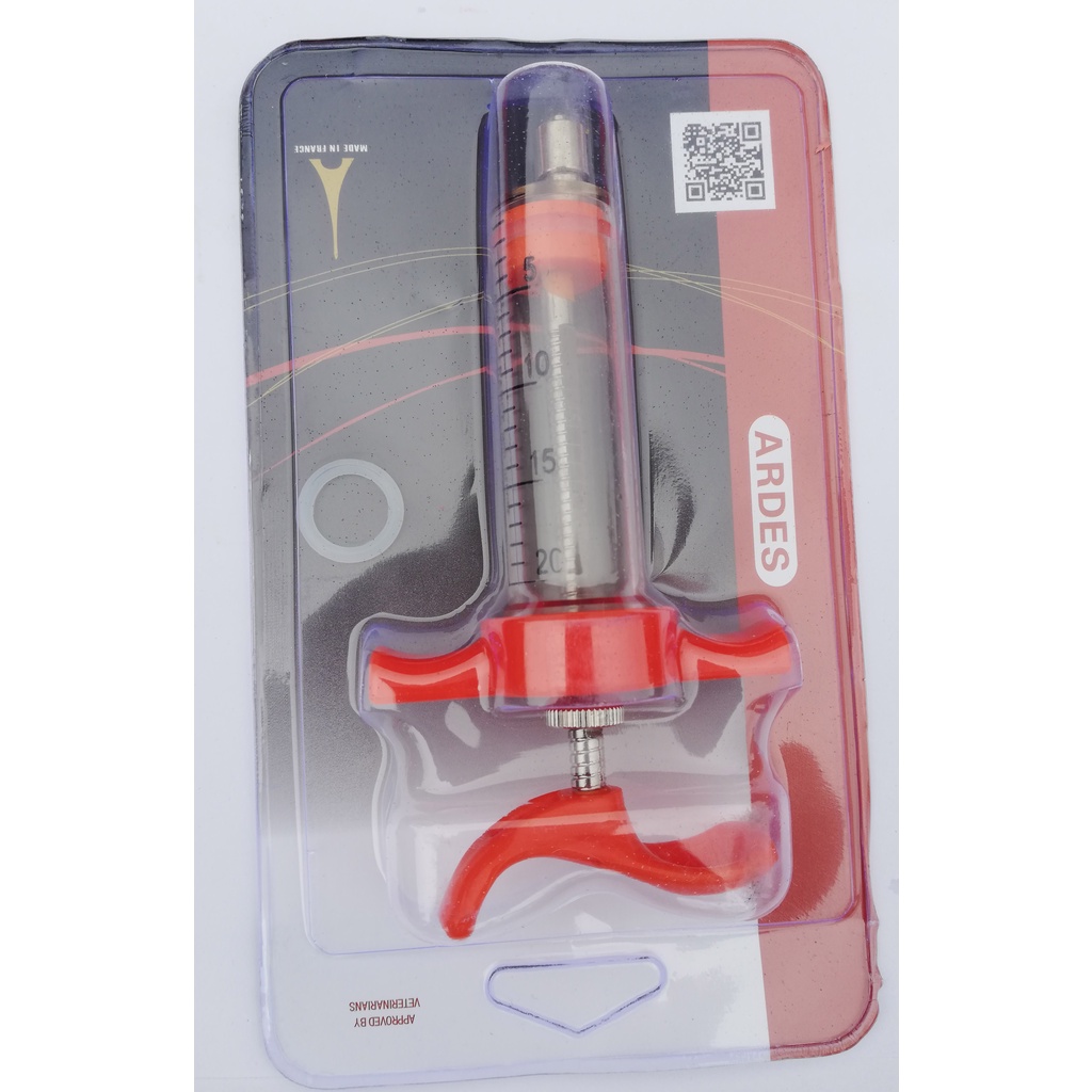1 Cái Xi Lanh Ardes 20ml  Sử dụng nhựa Chuyên dùng trong thú y