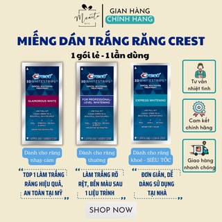 Miếng dán trắng răng crest 3d white 1 gói bill mỹ