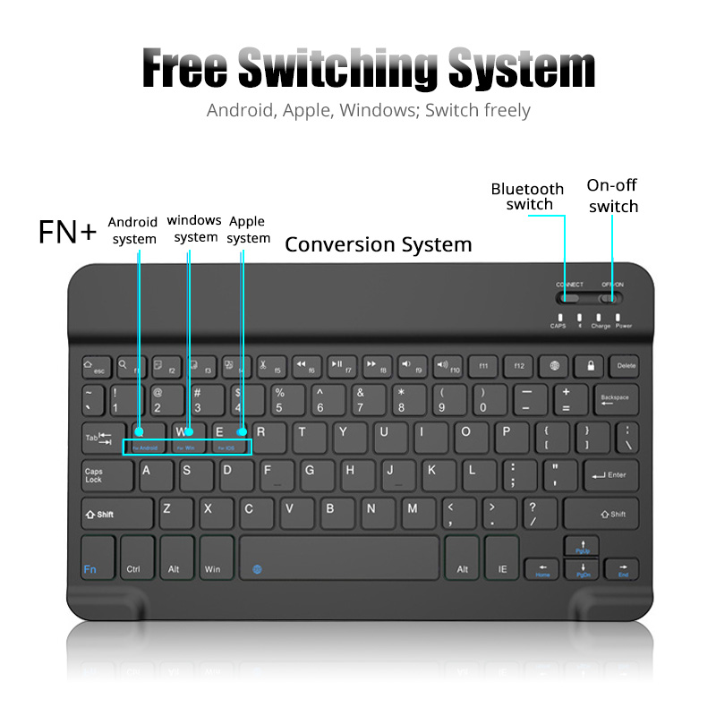 Bàn Phím Bluetooth Không Dây Fonken Cho Ipad Windows Android / Laptop / Điện Thoại Thông Minh / Macbook | WebRaoVat - webraovat.net.vn