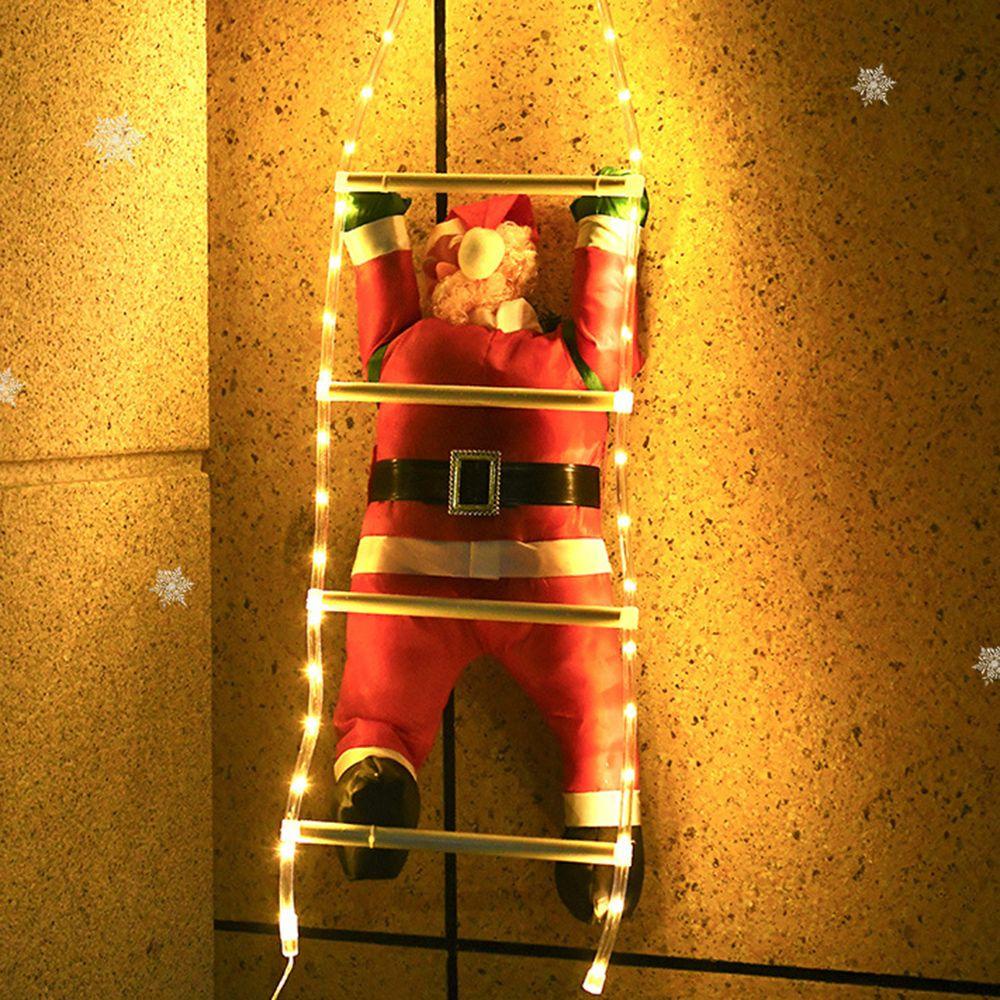 LANSEL Búp Bê Hình Ông Già Noel Có Đèn LED Treo Trang Trí Giáng Sinh