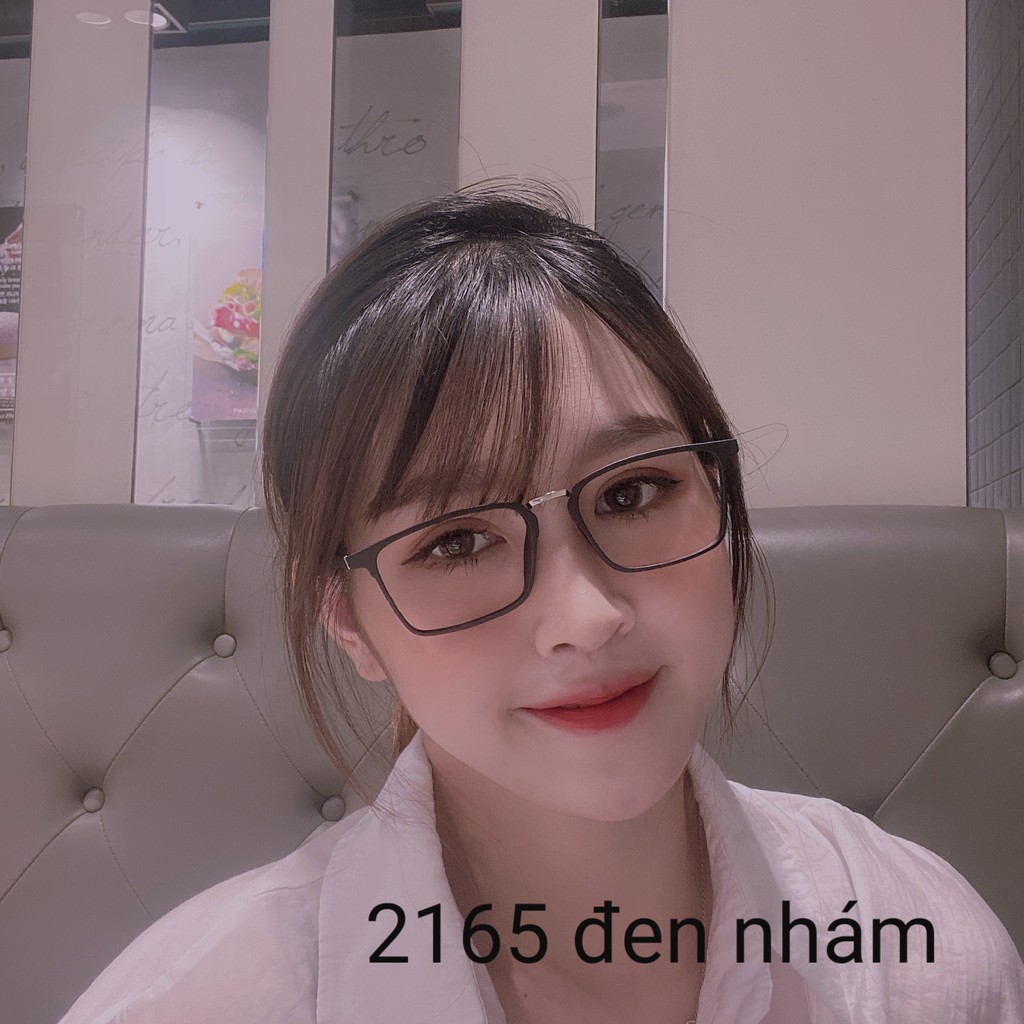 Gọng kính cận nam nữ Qiwa Eyewear, gọng kính mắt nhựa dẻo mắt vuông màu sắc thời trang- 2165