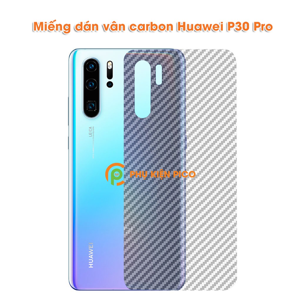 Dán lưng P30 Pro vân carbon 3D - Dán lưng Huawei P30 Pro skin vân carbon 3D chống xước