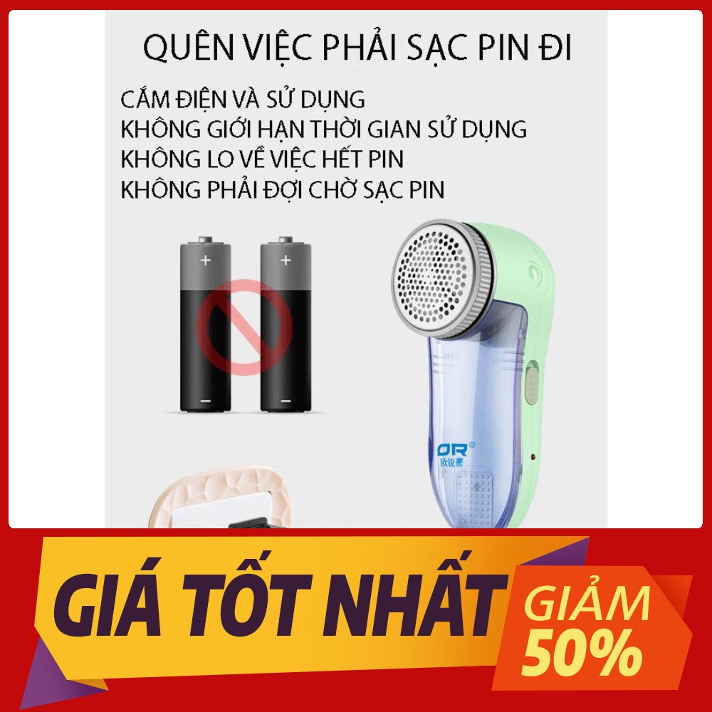 (BẢO HÀNH 6T)Máy cắt lông xù quần áo dùng cắm điện,cao cấp tặng kèm 6 lưỡi cắt