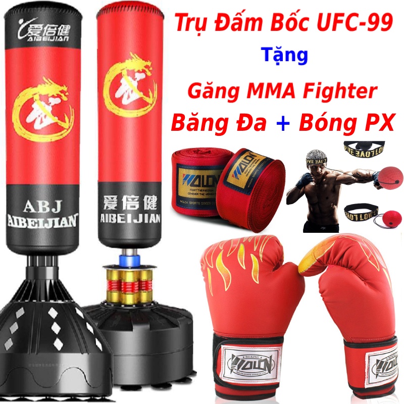 Bao Cát Đấm Bốc Boxing Tự Đứng 2021 - Cao 1M70, đường kính 28 cm - Thiết bị tập đấm bốc boxing, mma