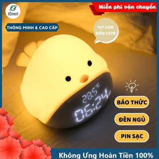 Đồng hồ báo thức kiêm đèn ngủ đèn bàn trang trí thông minh BIRD Siêu Cute , âm lượng cực lớn, pin sạc, cảm biến âm thanh
