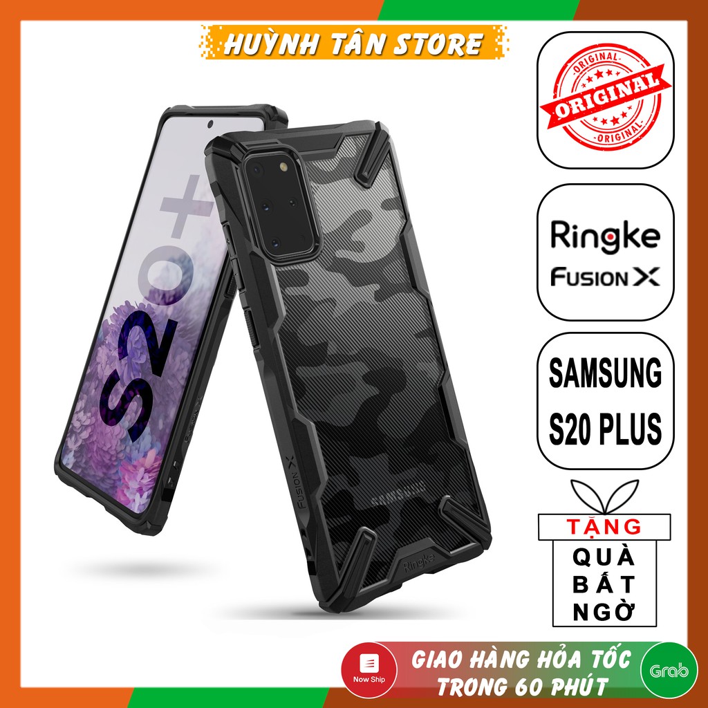 Ốp lưng Samsung S10 5G,S20, S21,Note 10 Plus, Note 20 Ultra chống sốc Ringke Fusion X chính hãng Korea