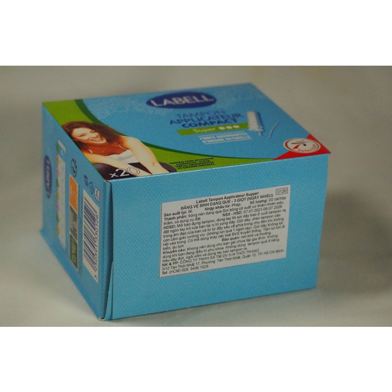 TAMPON LABELL DÀNH CHO NGÀY ÍT CÓ CẦN ĐẨY 20M
