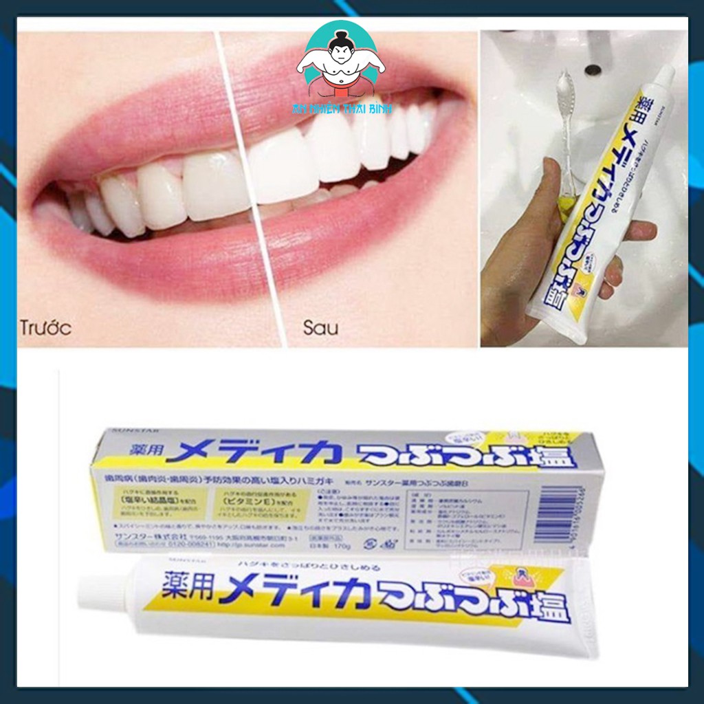 Kem đánh răng muối trắng răng sunstar nhật bản 170g