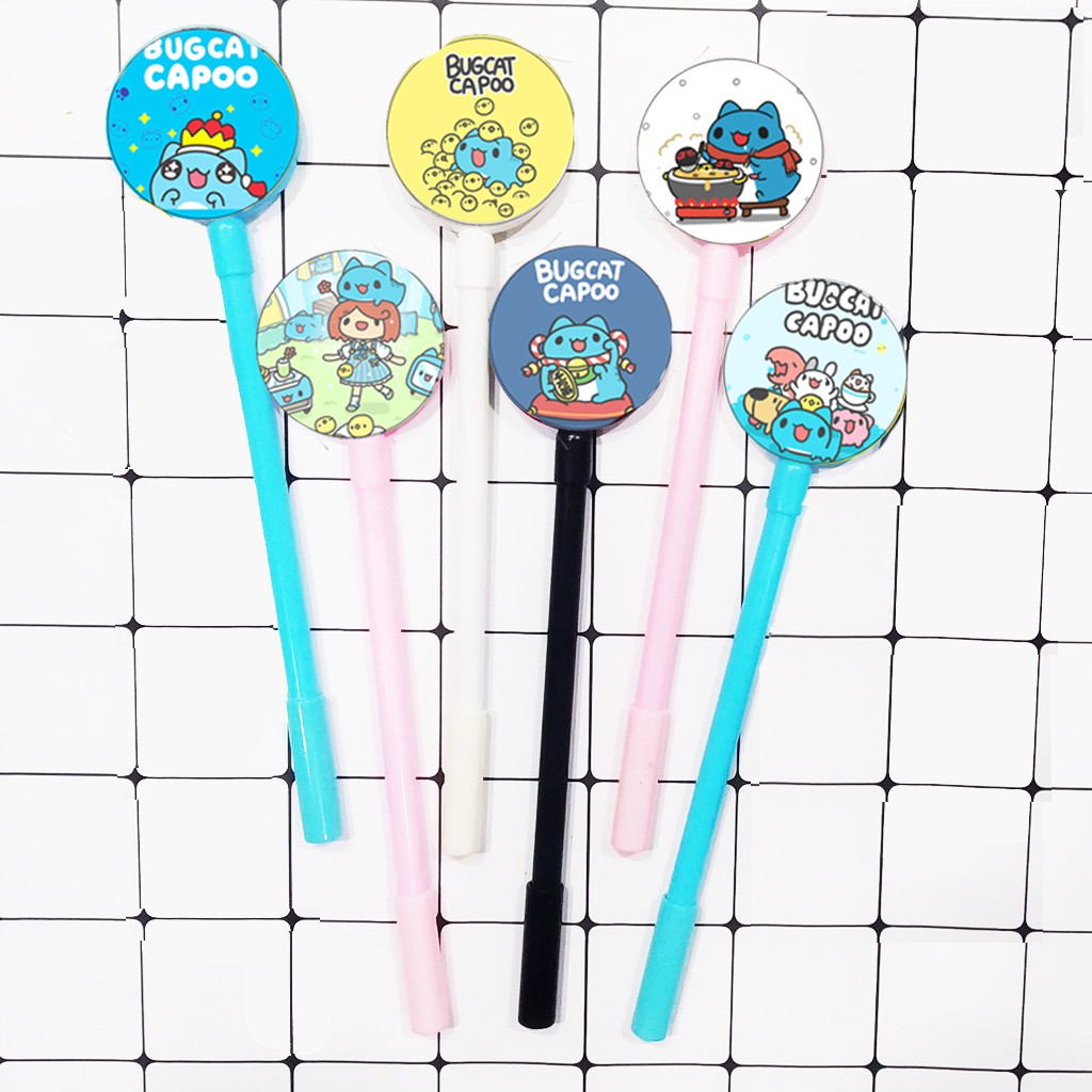 bút tròn capoo BTI34 Bút lúc lắc cute dễ thương hoạt hình idol thần tượng