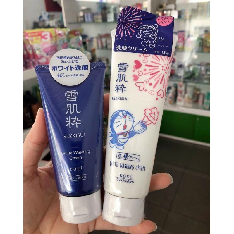 Sữa rửa mặt trắng da Kose Sekkisui White Washing Cream Nhật Bản 80g, 120g