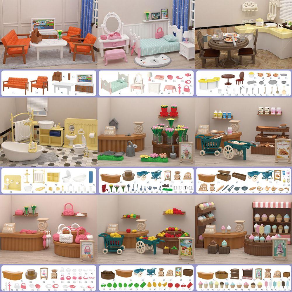 BEBETTERM Mô Hình Bàn Ghế Mini Trang Trí Sân Vườn
