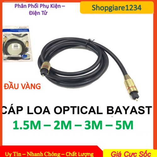 [Mã ELHACE giảm 4% đơn 300K] CÁP LOA OPTICAL DIGITAL BAYAST 1.5M/ 2M/ 3M/ 5M (JQB-OPP01)