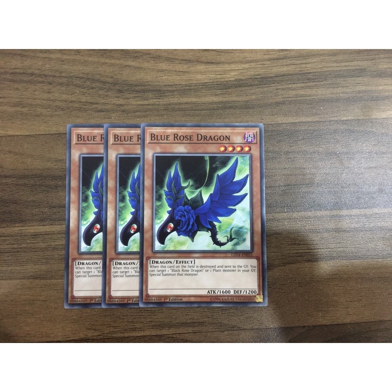 Thẻ Bài Yugioh TCG - x3 Blue Rose Dragon - LED4-EN031 - Common 1st Edition